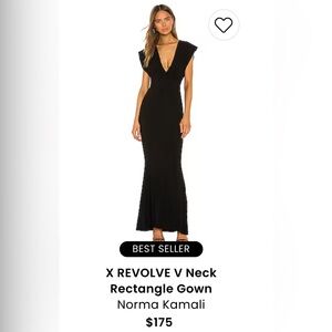 Norma Kamali x Revolve V-Neck Gown